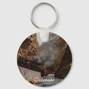 Vintage Train in Royal Gorge Keychain