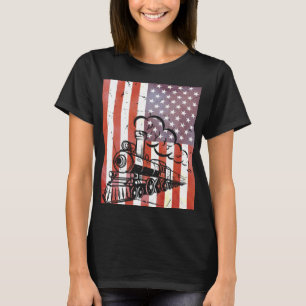 Vintage Train Model Locomotive Engine Builder Amer T-Shirt