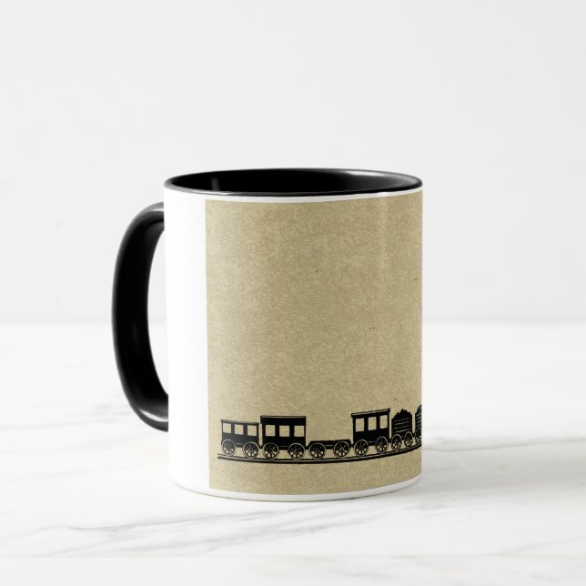 Vintage Train Mug (Front Left)