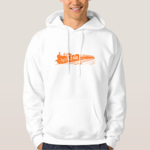 Vintage Train - Orange Hoodie
