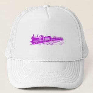 Vintage Train - Purple Trucker Hat