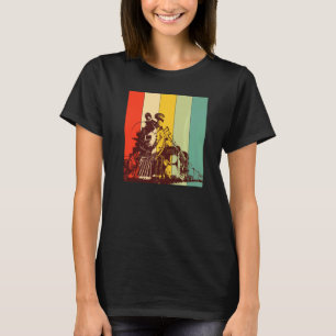 Vintage Train Retro Machine Transport Vehicles Rai T-Shirt