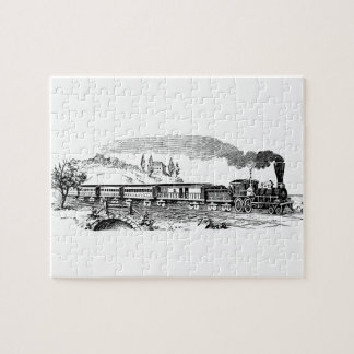 vintage Train sketch Jigsaw Puzzle