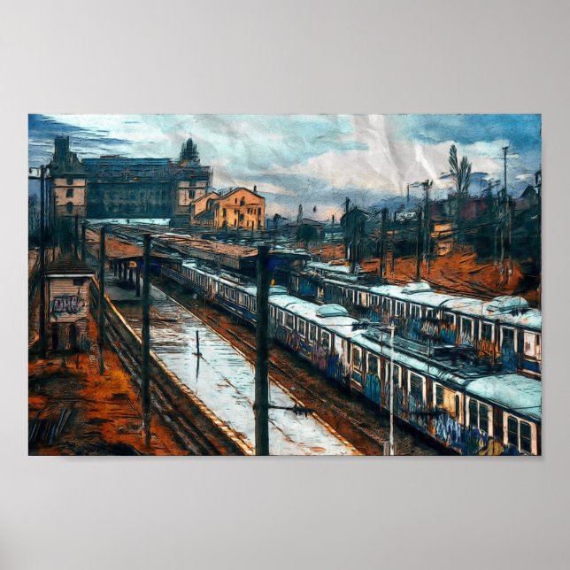Vintage Train Station Poster (Front)