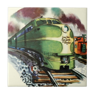 Vintage Train Tile
