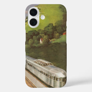 Vintage Train Vacation, Locomotive in Country iPhone 16 Case