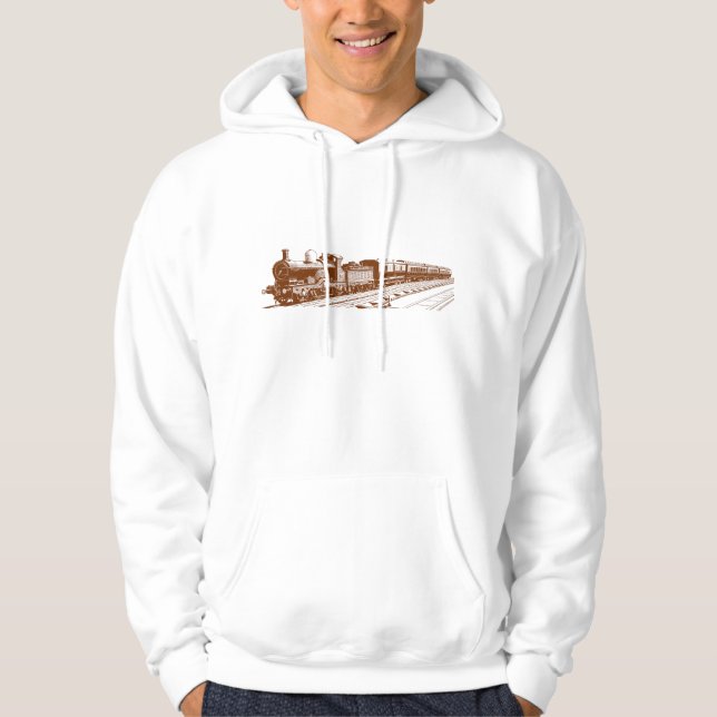 Vintage Train - Walnut Hoodie (Front)