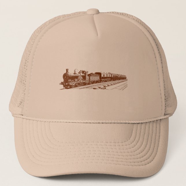 Vintage Train - Walnut Trucker Hat (Front)