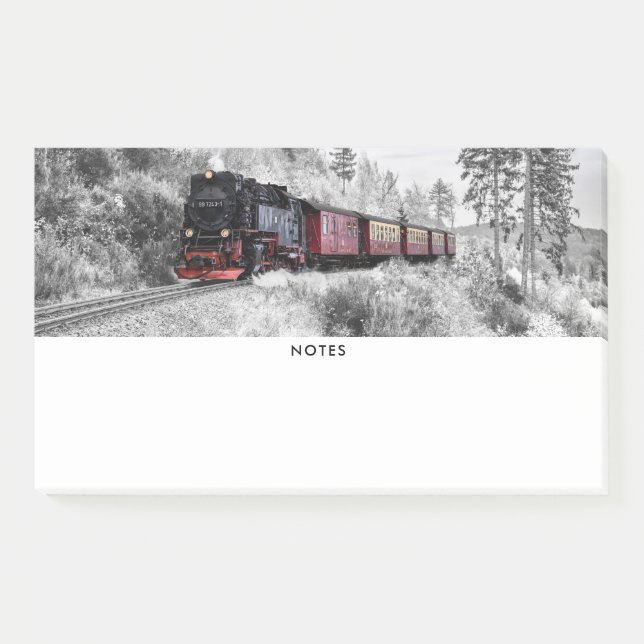 Vintage Train Winter Christmas Scene Post-it Notes (Front)