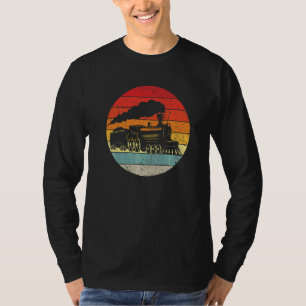 Vintage Trains Steam Locomotive Railroad Retro Men T-Shirt