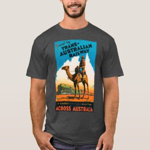 Vintage TransAustralian Railway across Australia T-Shirt