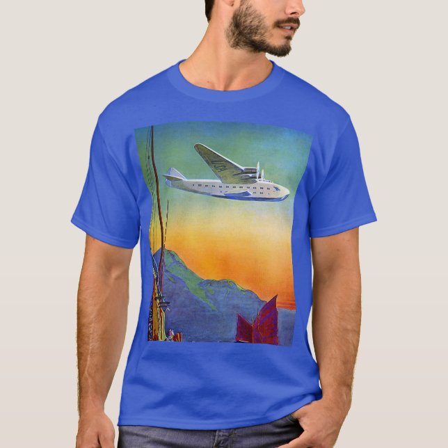 Vintage Transpacific Travel T-Shirt (Front)