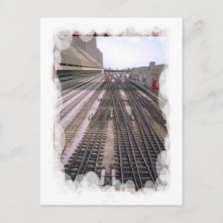 Vintage Transport - divergent tracks Postcard