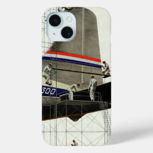 Vintage Transportation, Aeroplane Maintenance iPhone 15 Case