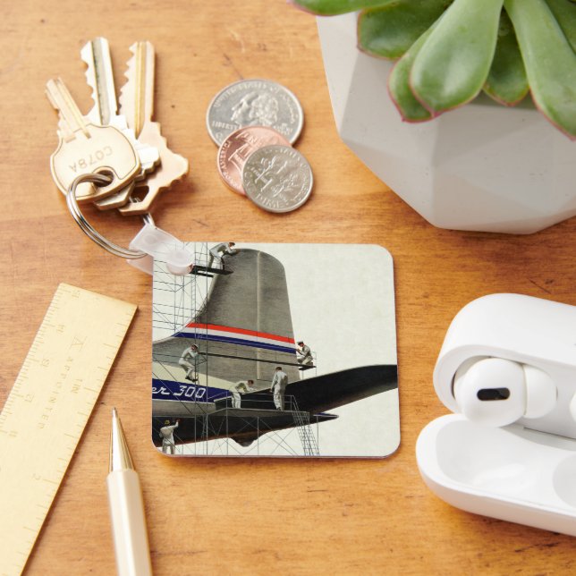 Vintage Transportation, Aeroplane Maintenance Key Ring (Desk)