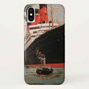 Vintage Transportation, Cruise Ship Harbour Tugboa iPhone X Case