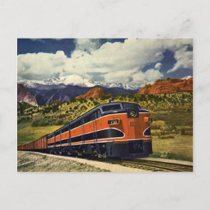 Vintage Transportation in American West, Train 158 Postcard