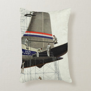 Vintage Transportation, Maintenance for Aeroplanes Decorative Cushion