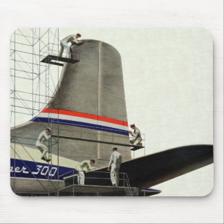 Vintage Transportation, Maintenance for Airplanes Mouse Mat