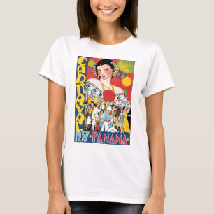 Vintage Travel 1937 Panama Carnival Party Woman T-Shirt