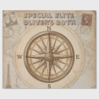 Vintage Travel Adventure Custom Party Paper Cups