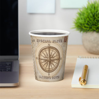 Vintage Travel Adventure Custom Party Paper Cups