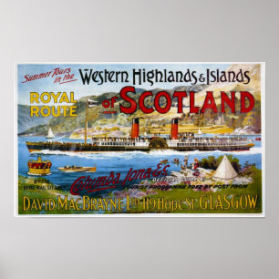 Vintage Travel Advert For Scotland 1890's Poster