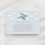 Vintage Travel Aeroplane Books for Baby Enclosure Card<br><div class="desc">Create a customised book request enclosure card for your special event,  featuring a vintage biplane with neutral details.</div>