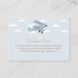 Vintage Travel Aeroplane Custom Enclosure Card