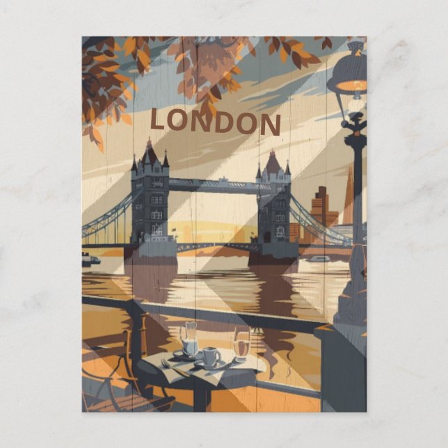 Vintage Travel Aesthetic London  Postcard (Front)