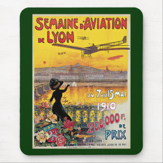 Vintage Travel, Airplanes Air Show, Lyon, France Mouse Mat