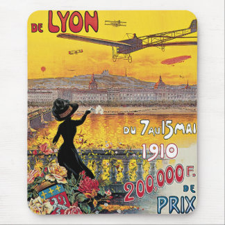Vintage Travel, Airplanes Air Show, Lyon, France Mouse Mat