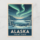 Vintage Travel Alaska Winter Landscape Retro