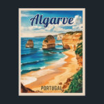 Vintage Travel Algarve Portugal Coastal Seaside Postcard<br><div class="desc">Step into the golden era of travel with this vintage-inspired postcard celebrating Algarve,  Portugal. Featuring sun-kissed cliffs and turquoise waters this piece captures the region’s charm and adventure.</div>