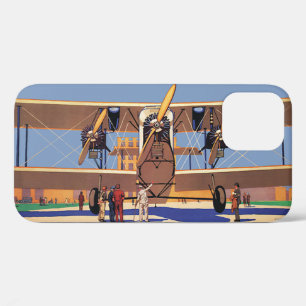Vintage Travel and Transportation Biplane Aeroplan iPhone 12 Case