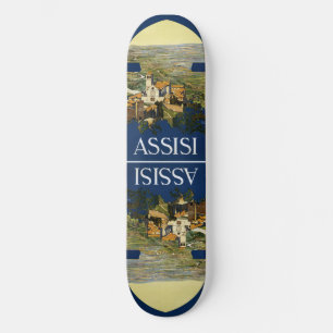 Vintage Travel Assisi Italy skateboards