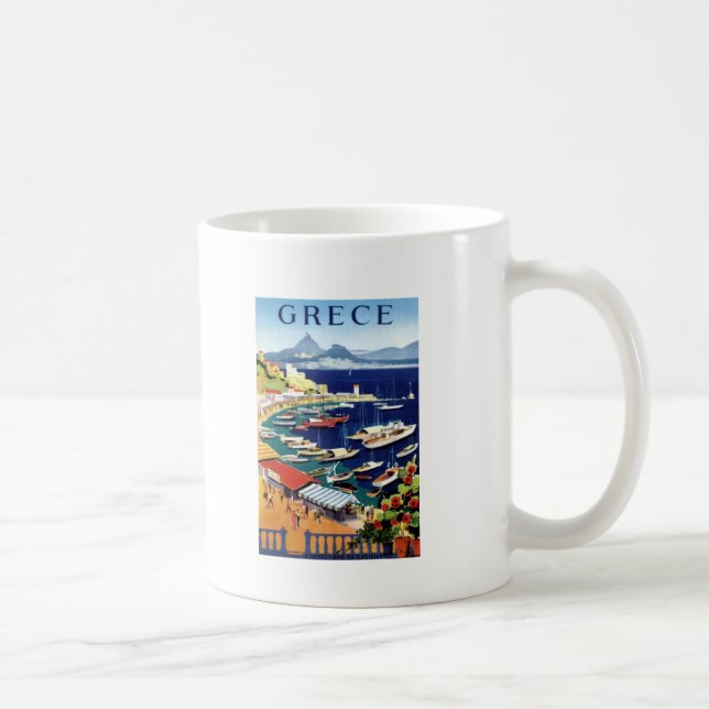 Vintage Travel Athens Greece Coffee Mug (Right)