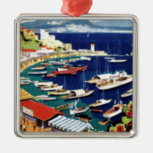 Vintage Travel Athens Greece Metal Tree Decoration