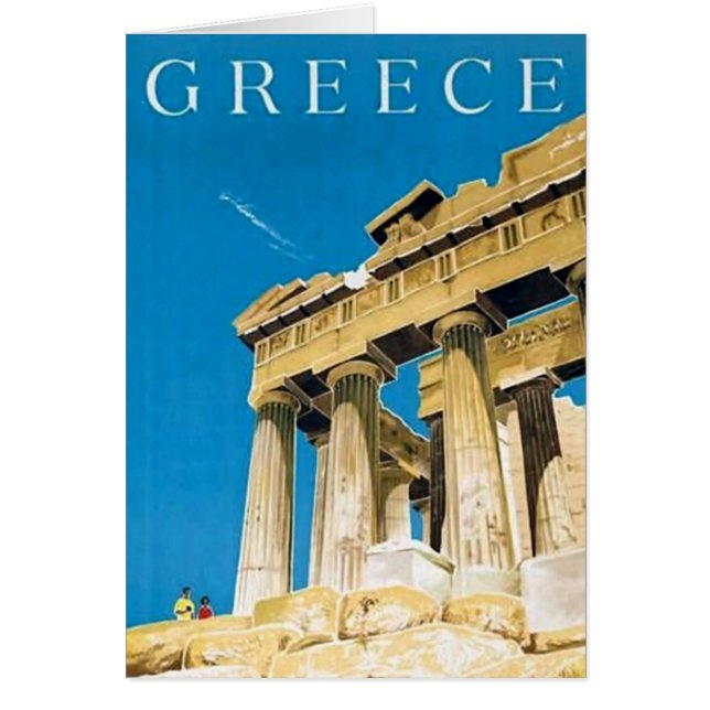 Vintage Travel Athens Greece Parthenon Temple (Front)