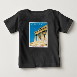 Vintage Travel Athens Greece Parthenon Temple Baby T-Shirt
