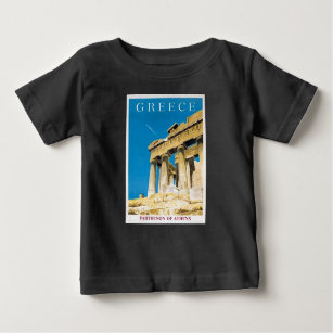Vintage Travel Athens Greece Parthenon Temple Baby T-Shirt