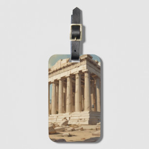 Vintage Travel Athens Greece Parthenon Temple Luggage Tag