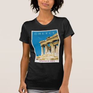Vintage Travel Athens Greece Parthenon Temple T-Shirt