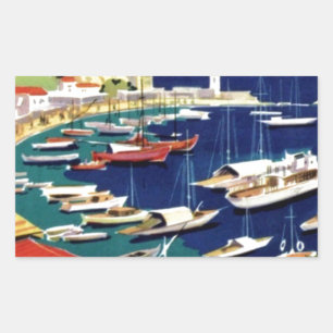 Vintage Travel Athens Greece Rectangular Sticker
