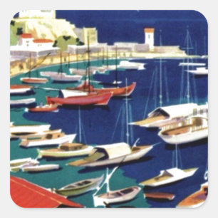 Vintage Travel Athens Greece Square Sticker