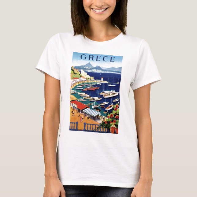 Vintage Travel Athens Greece T-Shirt (Front)