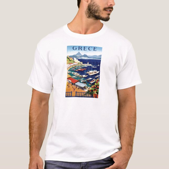 Vintage Travel Athens Greece T-Shirt (Front)
