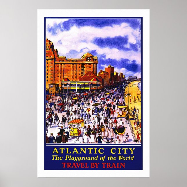 Vintage travel,Atlantic City Poster (Front)