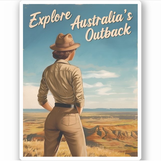 Vintage Travel Australia Outback Retro Scenic (Front)