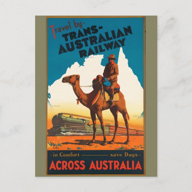 Vintage Travel Australia Postcard (Front)